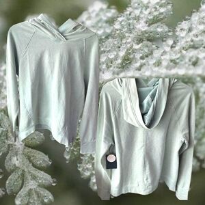 Danskin NWT Light Mint Green Coastal French Terry Hoodie Size Medium